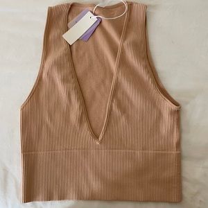 seamless ribbed crop tank